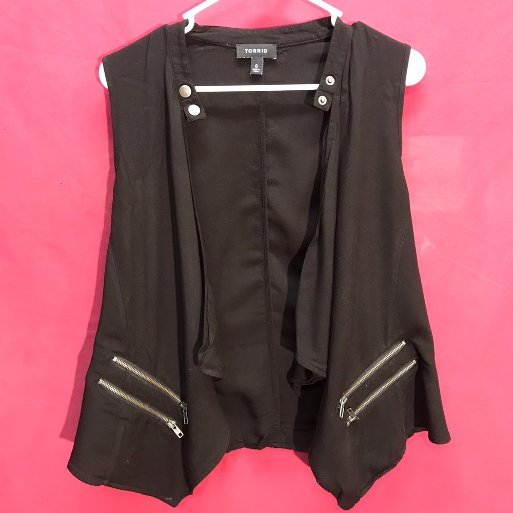 Torrid Black Sleeveless Jacket